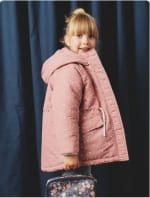 Parka fille à capuche 3 en 1 parka + veste matelassée à 25,99€