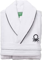 Albornoz 420GSM 100% Algodón con logo bordado Blanco Core Benetton por 38.99€