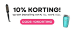 10% korting bij besteding van €75 tot €100 bij Haarpro