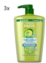 3x Garnier Fructis Shampoo Frueza & Brillo XXL 1000ml por 11.18€