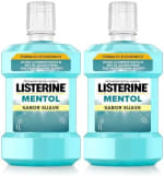 Listerine Mentol Sabor Suave (2 x 1 L), enjuague bucal por 7.25€