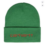 Bonnet en tricot côtelé CARHARTT Script Vert - Automne / Hiver à 37,40€
