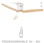 Ventilateur de plafond silencieux Create avec lumière et télécommande à 104,95€