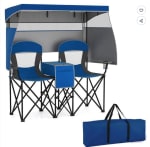 Chaise de Camping Extérieur Pliante 2 Places COSTWAY à 97,79€