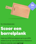 Gratis borrelplank voor KPN leden
