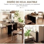 HOMCOM mesa plegable comedor 75x140x74cm por 64.77€