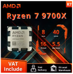 Processeur AMD Ryzen 7 9700X -Socket AM5, 8 cœurs, jusqu'à 5.5 GHz, TDP 65W à 234,17€