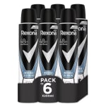 Rexona Invisible hombre Pack de 6×200ml por 9.08€.