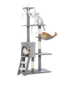 PawHut Árbol rascador para gatos de 134 cm con cueva y hamaca por 29,31€