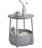 VASAGLE LILEA Coleción Mesa Auxiliar con cesta de tela por 25.97€