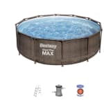 Bestway Piscina redonda tubular Power Steel Diseño Ratán Ø366 x 100 cm por 199€