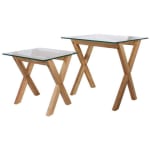 Set de 2 Mesas Cuadradas de Madera HOME DECO FACTORY Nido CMHD3208 50x50x50cm 19.99