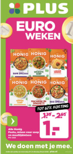 Euroweken met heel veel producten voor €1 bij Plus