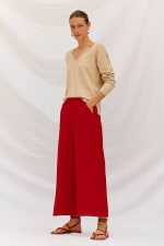 Pantalón mujer fluido ancho para Mujer por 14.99€