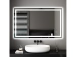 Miroir Salle de Bain 100x60cm LED 30W, Anti-buée à 79,99€