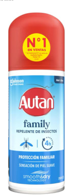 Autan Family Care Repelente - Protege de mosquitos, Spray en seco, 100ml por 4.99€