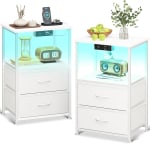 Coleshome Mesitas de Noche con Enchufe USB y LED por 59,99€
