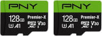 2 Tarjetas MicroSD 128GB PNY Premier-X Class 10 U3 V30 en $368 | Amazon