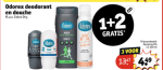 1+2 gratis op Odorex deodorant en douche bij kruidvat
