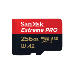 Tarjeta de memoria Micro SDXC Sandisk Extreme PRO 256GB, V30, Clase 3 por 20.41€