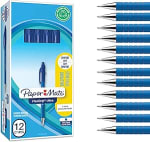 Paper Mate Flexgrip Bolígrafo, punta mediana de 1.0 mm, caja de 12 por 4.99€