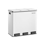 SONGMICS Cubo Basura Cocina 3 Compartimentos Reciclaje Papelera Pedal por 74,99€