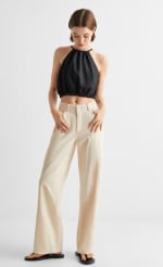 Top crop fruncido para Mujer por 3.499€