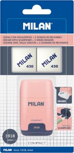 MILAN Blíster afilaborra COMPACT serie 1918 rosa + 2 gomas recambio por 2.39€