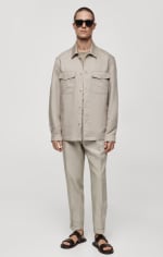 Linnen overhemdjasje voor €12,99 in de Mango Outlet