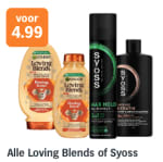 Alle Loving Blends of Syoss voor €4,99 bij de AH
