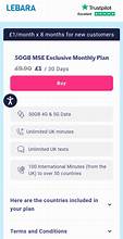 Lebara 50GB SIM – £2/month + £15 Gift Card