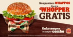 Hamburguesa Whopper Gratis Comprando Combo | Burger King