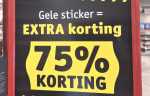 75% korting op (bijna) alles met de gele sticker bij Kruidvat