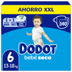Pañales Dodot Bebe Seco tallas 3 4 5 y 6 por 31,46€