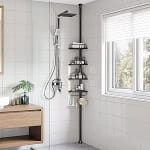 SONGMICS 4-Tier Adjustable Shower Corner Shelf £13.59