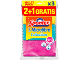 2 Bayeta Microfibra Spontex Collection 3 Unidades Multicolor por 1,78€ la unidad