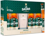 La Sagra Pack 4 Cervezas de 330 ml de La Sagra Doble Malta + Vaso 1/2 pinta por 5.50€