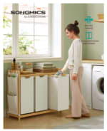 Cesto de ropa Songmics 3 unidades con estante por 48,03€