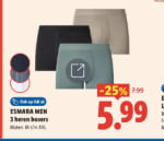 esmara Men Set van 3 heren boxers voor €5,99 bij de Lidl