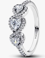 PANDORA Anillo de plata para mujer Halo Corazón Trilogía 194413C01 talla 52/54  44€