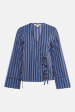 ONLY blouse met lange mouwen blauw voor €11,10 bij ZEB