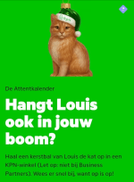Gratis kerstbal 'Louis de kat' voor KPN leden