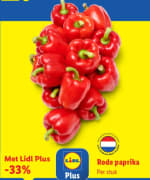 1 Rode paprika voor €0.39 bij de lidl