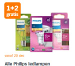 Alle Philips ledlampen 1+2 gratis