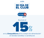 Día Club Carrefour 15% acumula cheque ahorro productos alimentación