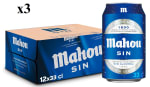 3 Packs de 12 Latas de 33cl de Mahou sin alcohol por 16.19€