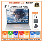 Ninkear S14 Ultra-laptop AMD Ryzen 5 7530U 14 inch 2,2K voor €373,74