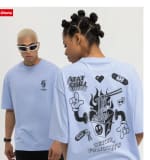 YOURTURN UNISEX - Camiseta estampada - light blue por 8.84€