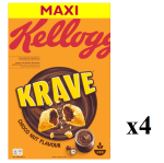 4 Paquetes de Cereales con chocolate y nueces Krave Kellogg's 600 g. por 12.73€
