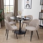 Stoelen bouclé - 2 stuks - Soft Taupe voor €59,95 in de Action webshop